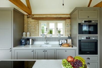 The kitchen at The Barn at Ampneyfield, Gloucestershire