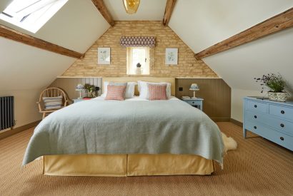 A double bedroom at The Barn at Ampneyfield, Gloucestershire