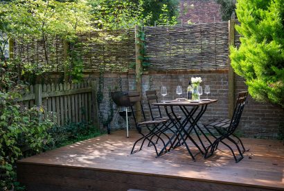 The decking at Fairmile Cottage, Oxfordshire