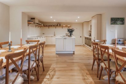 Kitchen dining area at Leonard House, the Cotswolds