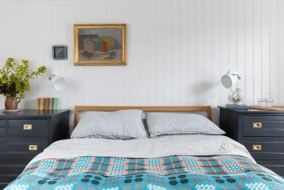 A king size bedroom at Campion Barn, Bude, Cornwall