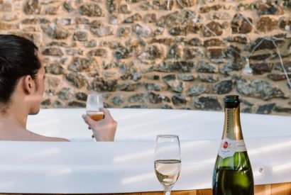 The hot tub at Campion Barn, Bude, Cornwall