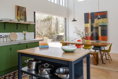 The kitchen at Campion Barn, Bude, Cornwall