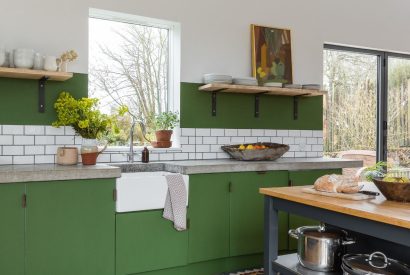 The kitchen at Campion Barn, Bude, Cornwall