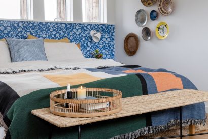 A king size bedroom at Campion Barn, Bude, Cornwall