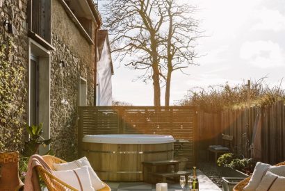 The hot tub at Campion Barn, Bude, Cornwall