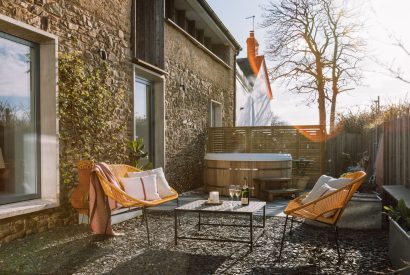 The Hot tub at Campion Barn, Bude, Cornwall