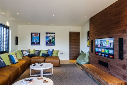 The cinema room at Ocean View, Cornwall