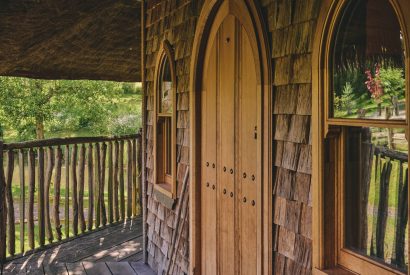 The front door at Stargazer, Malvern Hills