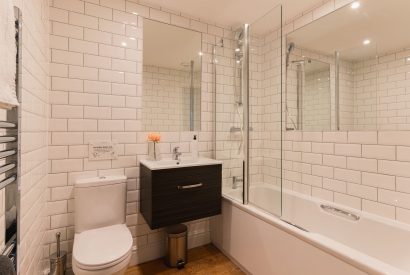 A bathroom at Bright House, Chapmanslade, Wiltshire