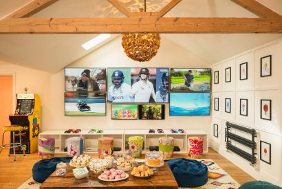 The games room at Bright House, Chapmanslade, Wiltshire