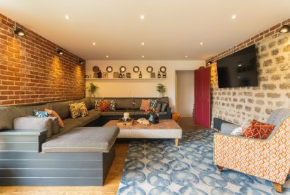 The sitting room at Bright House, Chapmanslade, Wiltshire