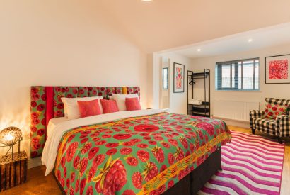 A super king size bedroom at Bright House, Chapmanslade, Wiltshire