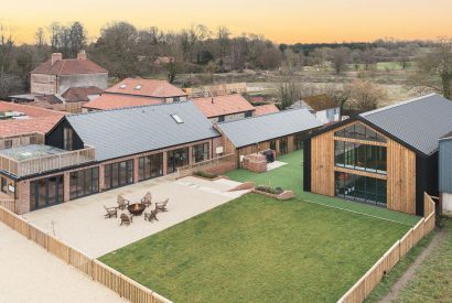 The outdoor space at The Pool house, Chapmanslade, Wiltshire