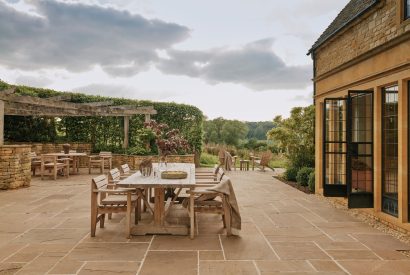 Outdoor dining at Chipping House, Cotswolds