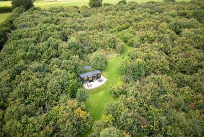 Aerial view of Hooting Owl Retreat, Somerset