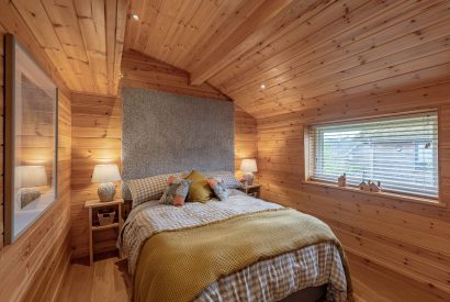 A king-size bedroom at Fell Lodge, Lancashire 