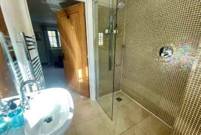 A shower room at Cotswold Retreat, Cotswolds