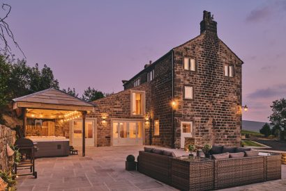 The outdoor space at Rye Top Farm, Uppermill, Peak District