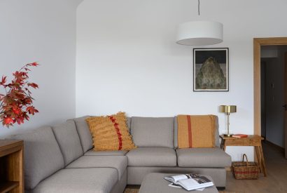 The living area at Potter's Cottage, Roundstone, Galway