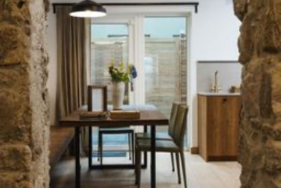 The dining area at Weaver's Cottage, Roundstone, Galway