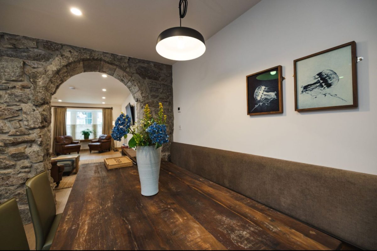 The dining room at Weaver's Cottage, Roundstone, Galway