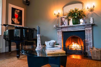 The drawing room at Meadfoot Manor, Torquay, Devon