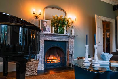 The drawing room at Meadfoot Manor, Torquay, Devon