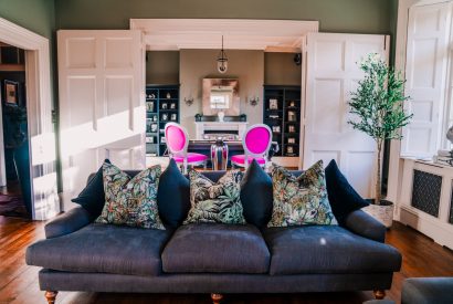 The sitting room at Meadfoot Manor, Torquay, Devon