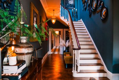 The staircase at Meadfoot Manor, Torquay, Devon