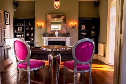 The sitting room at Meadfoot Manor, Torquay, Devon