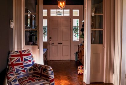 The entrance hall at Meadfoot Manor, Torquay, Devon