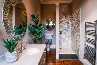 A shower room at Meadfoot Manor, Torquay, Devon