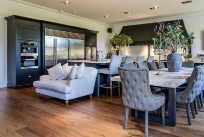 The kitchen dining area at Meadfoot Manor, Torquay, Devon