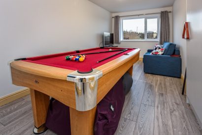 The games room at Ty Llewelyn, Llyn Peninsula