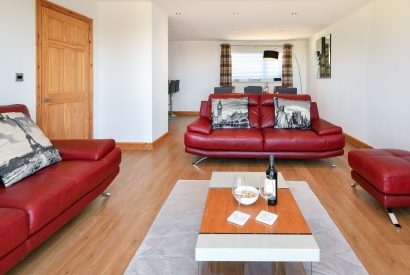 The living room at Ty Llewelyn, Llyn Peninsula