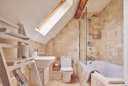 A bathroom at Apple Tree Cottage, Cotswolds