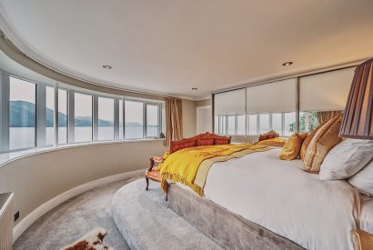 A bedroom at Loch Ness Mansion, Scottish Highlands