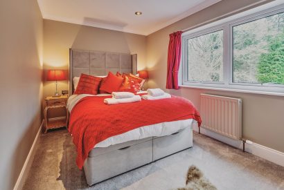 A bedroom at Loch Ness Mansion, Scottish Highlands