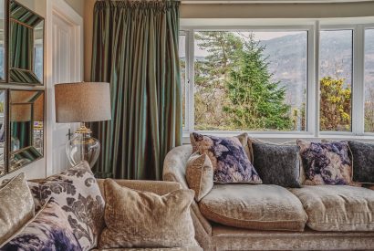 The living room at Loch Ness Mansion, Scottish Highlands