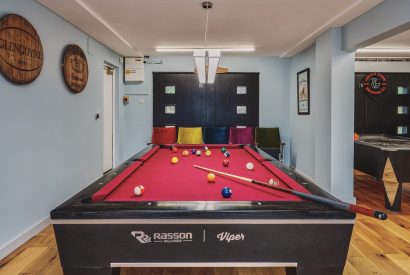 The games room at Loch Ness Mansion, Scottish Highlands