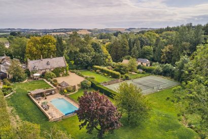 A bird's-eye view of Withington Grange, Cotswolds 