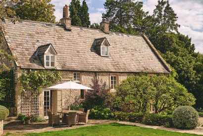 The exterior of the external games room at Withington Grange, Cotswolds 