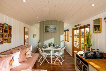 The living space at The Shepherd's Retreat, Worcestershire