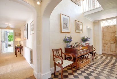 The hallway at Hockham Grange, Norfolk Coast