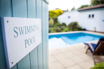 The swimming pool at Hockham Grange, Norfolk Coast