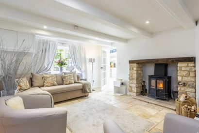 The living room at Willow Cottage, Cotswolds