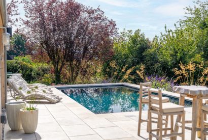 The swimming pool at Winston Manor, Cotswolds