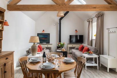 The dining area at Bix Cottage, Chiltern Hills