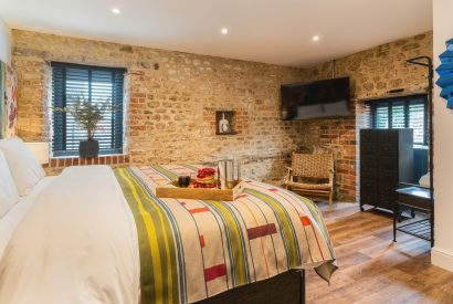 A super king size bedroom at Clay Hill House, Chapmanslade, Wiltshire